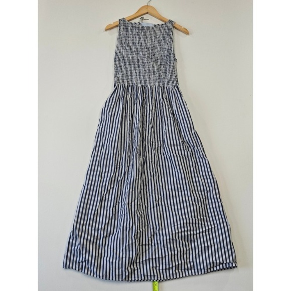 Hill House Home The Ellie Nap Dress Navy Stripe Smocked Maxi Cottagecore Coastal - Picture 8 of 8